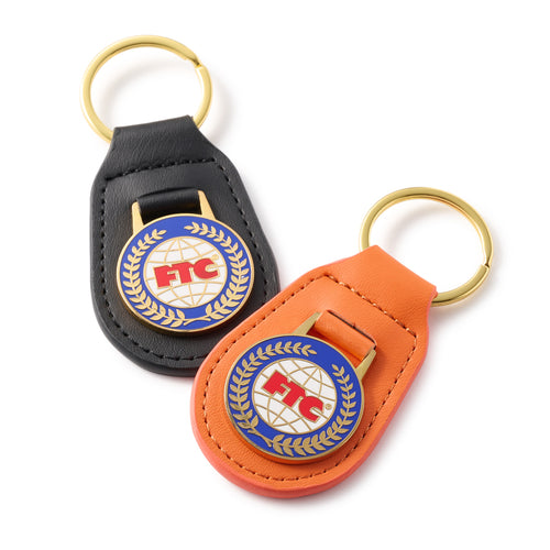 EMBLEM LEATHER KEYCHAIN