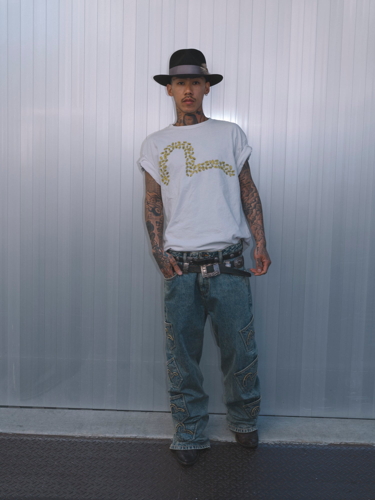 MANY POCKET DENIM PANTS(xEVISU)