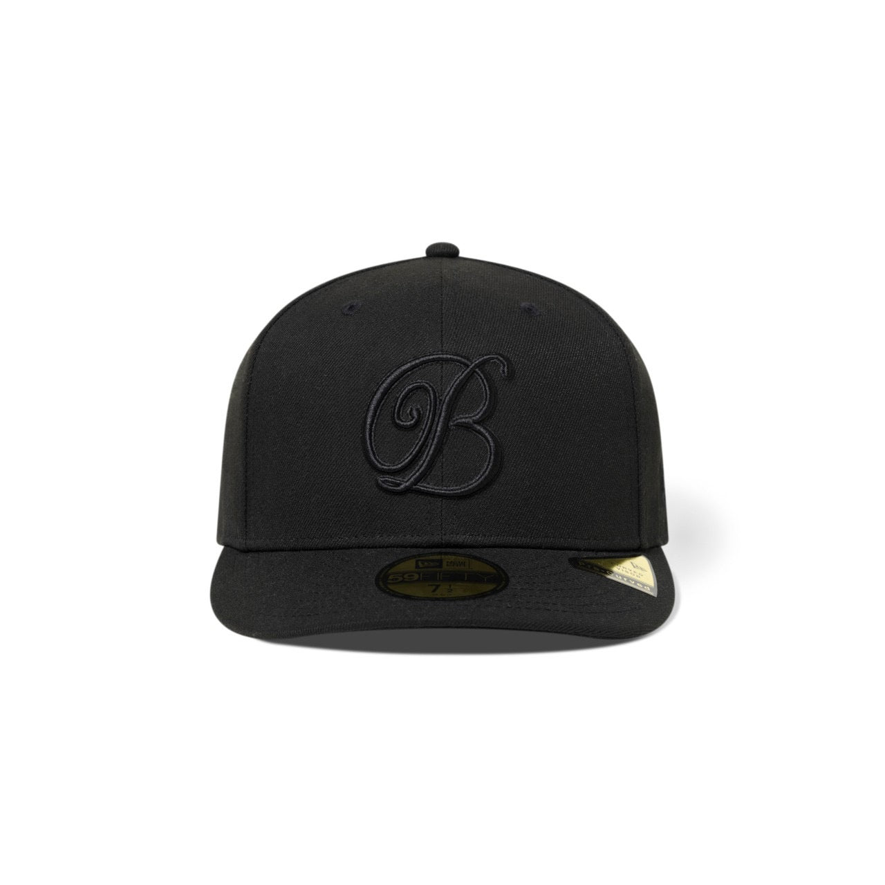 NEW ERA ブラックキャップ Bロゴ刺繍 Black Eye Patch B EMBLEM PRE CURVED NEW ERA CAP ブラックアイ