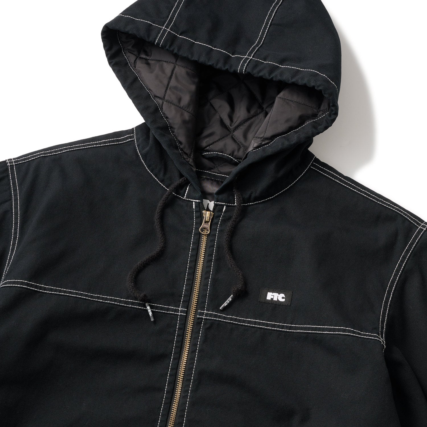 WASHED CANVAS HOODED JACKET
