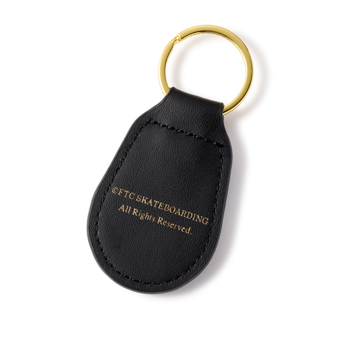 EMBLEM LEATHER KEYCHAIN