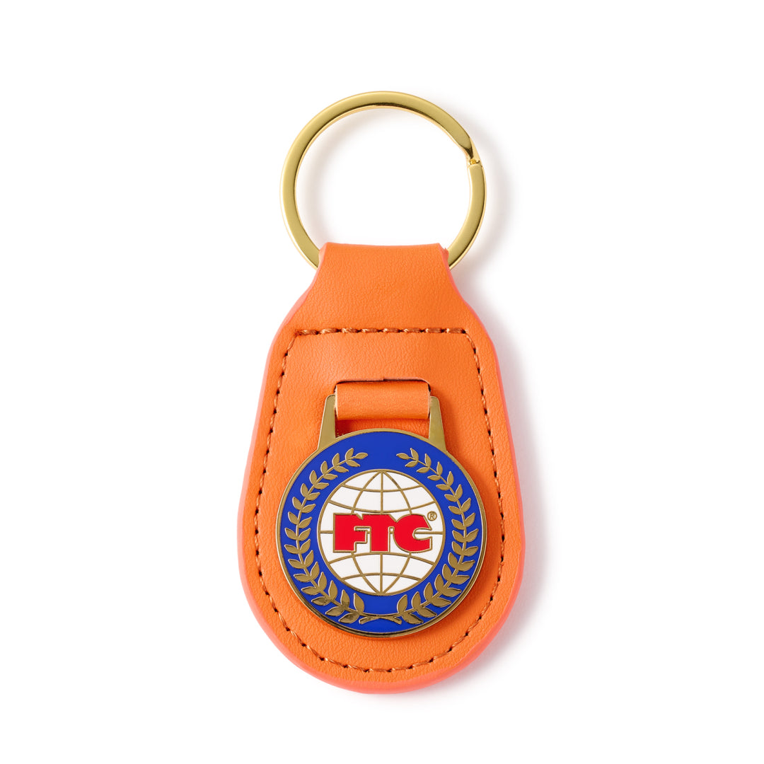 EMBLEM LEATHER KEYCHAIN