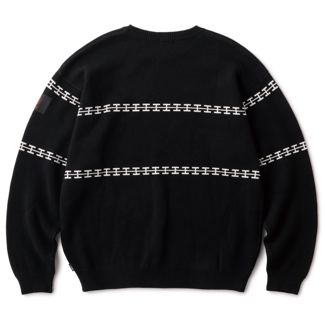 HELLRAZOR H CHAIN LINE CREWKNIT (BLACK) ヘルレイザーの正規取り扱いオンライン通販 | HYBRYDS  (ハイブリッズ) 広島 – HYBRYDS ONLINE STORE