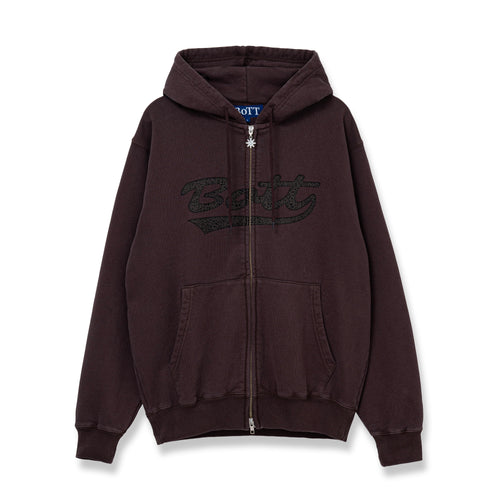 BoTT  Washed Script Zip Hoodie ボット