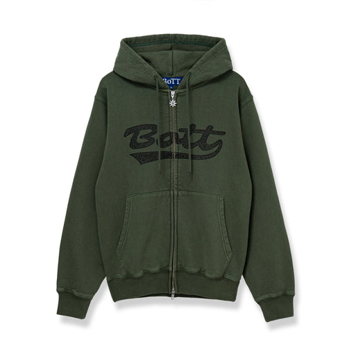 BoTT  Washed Script Zip Hoodie ボット