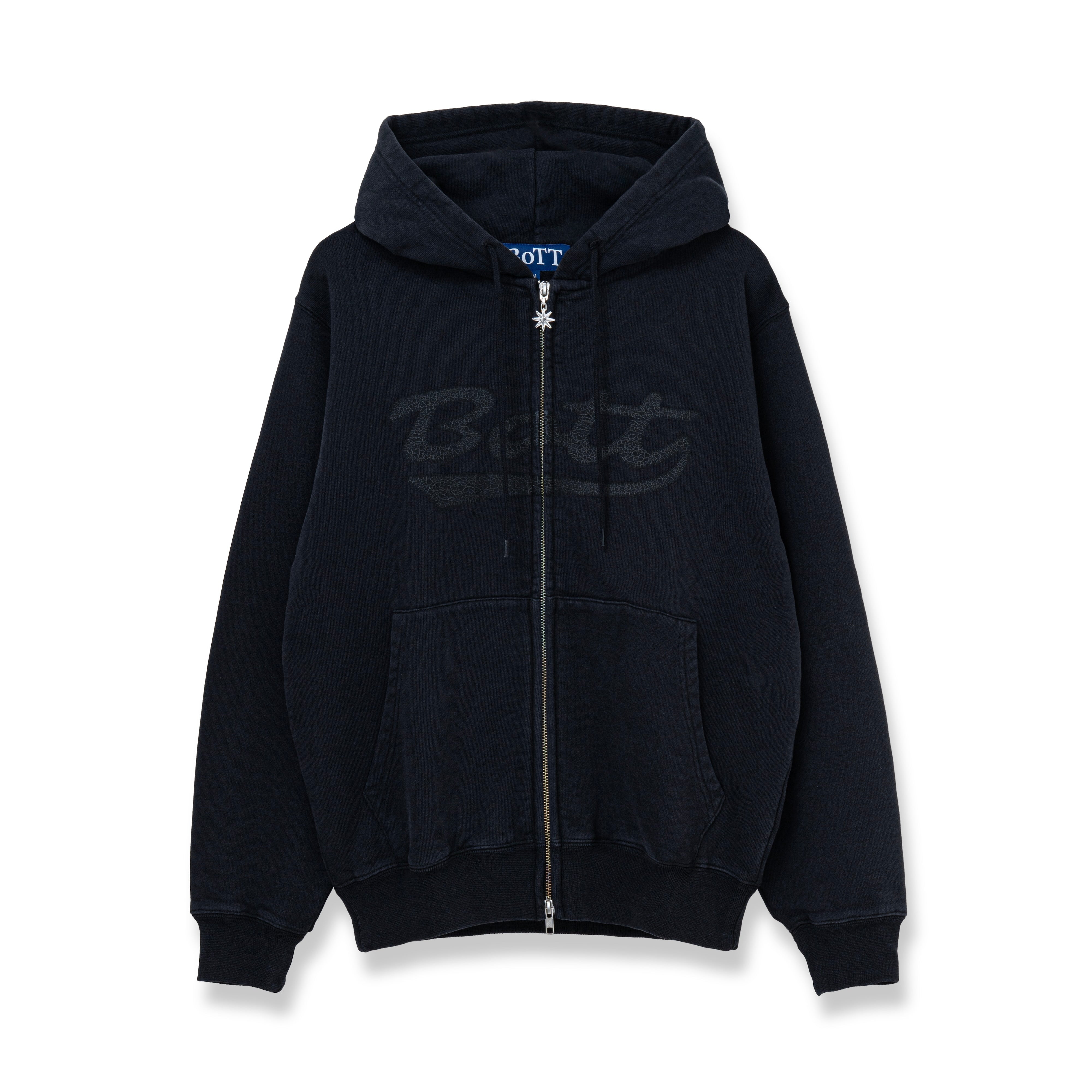 BoTT Washed Script Zip Hoodie ボットの正規取り扱いオンライン