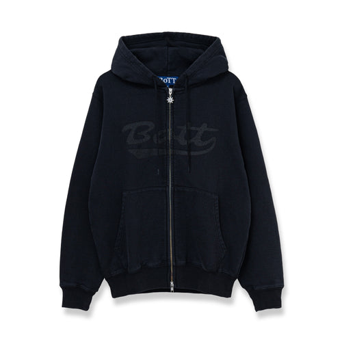 BoTT  Washed Script Zip Hoodie ボット