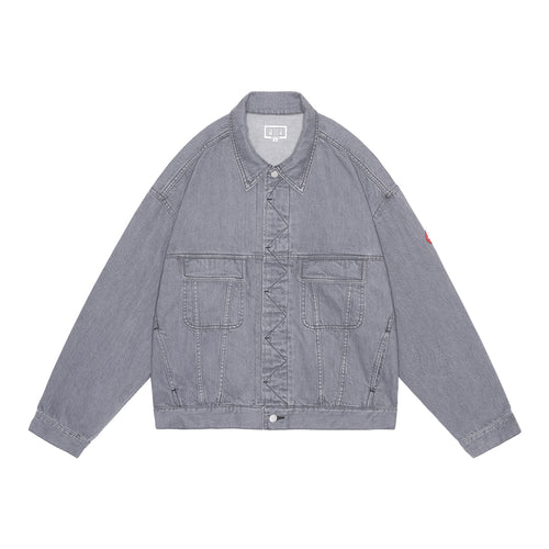 Washed Black Denim Trucker Jacket