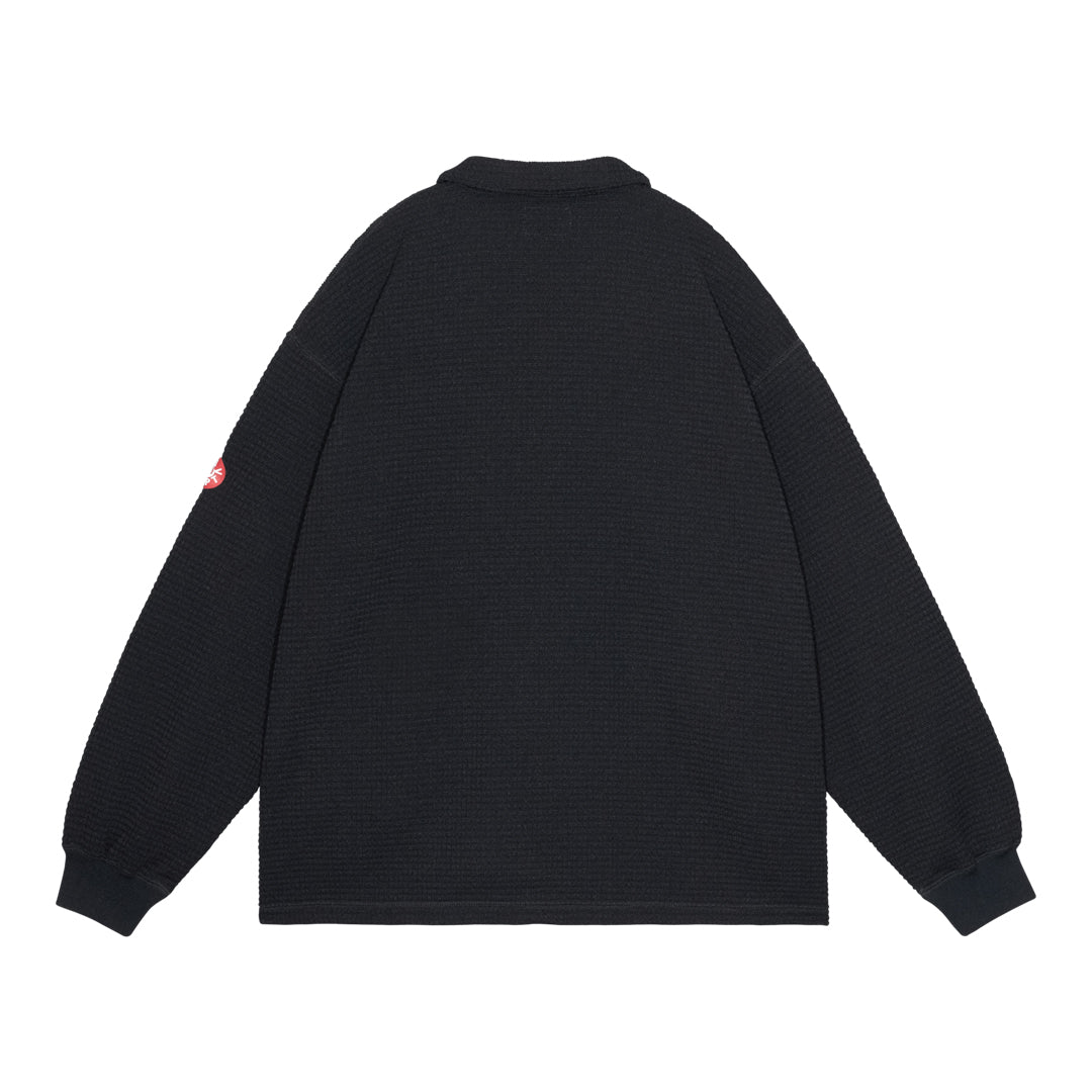 WAFFLE PE JERSEY ZIP SHIRT