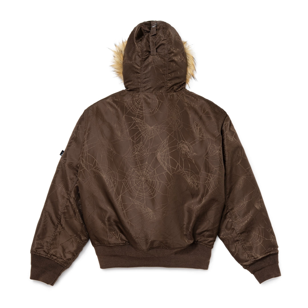 Hooded Jacquard Bomber Jacket
