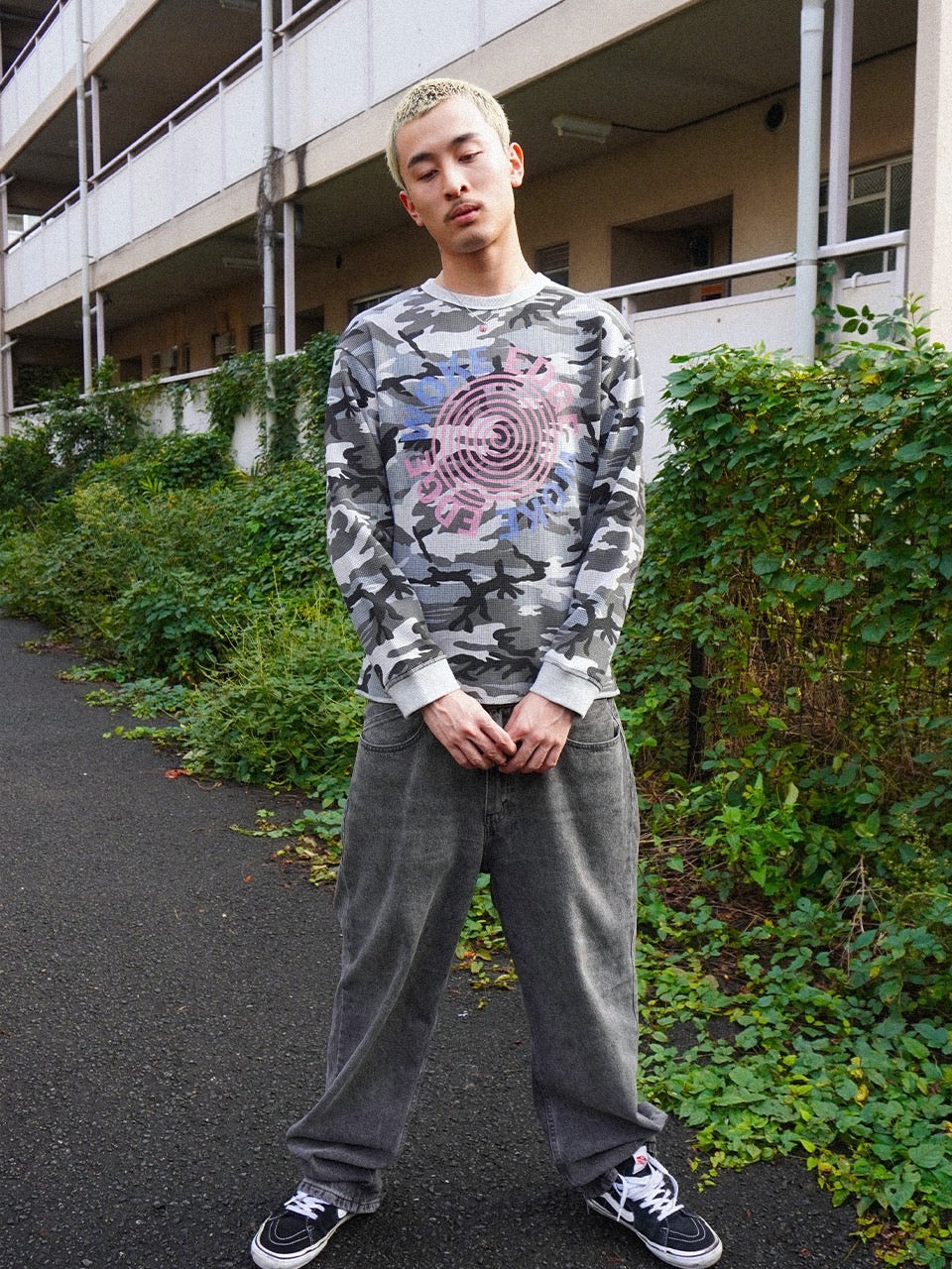 HYBRYDS × WOKE EDGE  Circle Logo Thermal Long Sleeve(送料無料対象外)