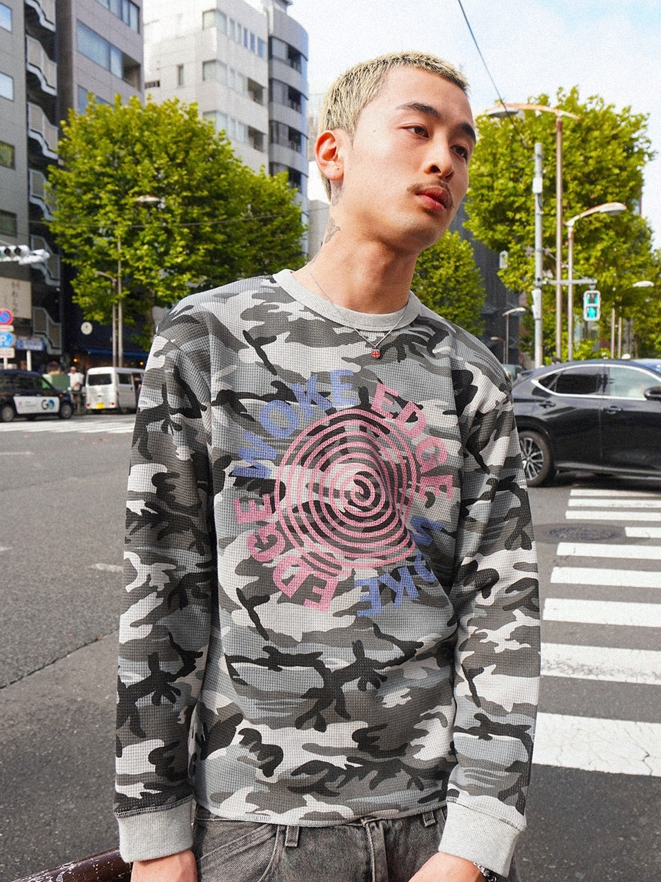 HYBRYDS × WOKE EDGE  Circle Logo Thermal Long Sleeve(送料無料対象外)