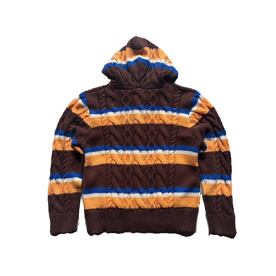 CABLE KNIT ZIP HOODIE