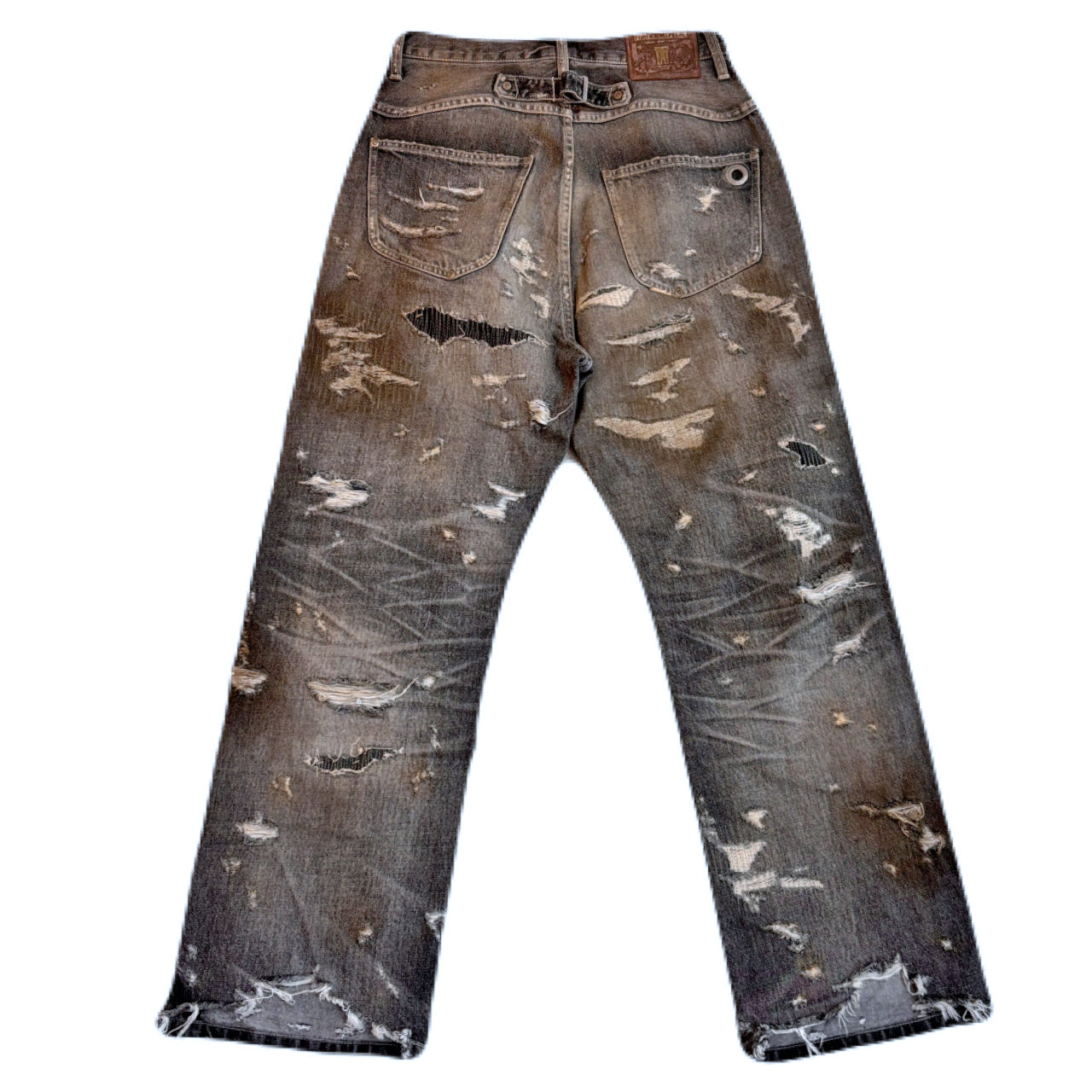 Destroyed Straigt Denim Pants