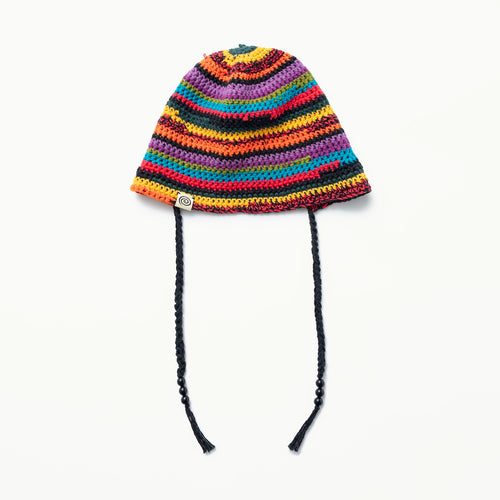 Hand-Knitted Border Hat