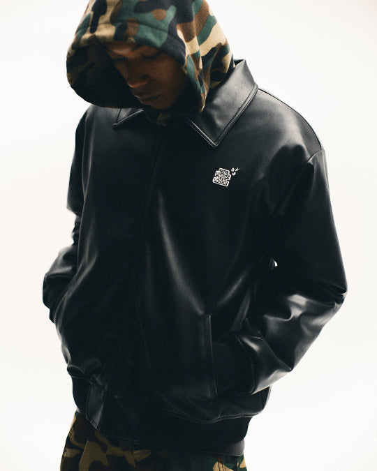 OG BOY FAUX LETHER JACKET