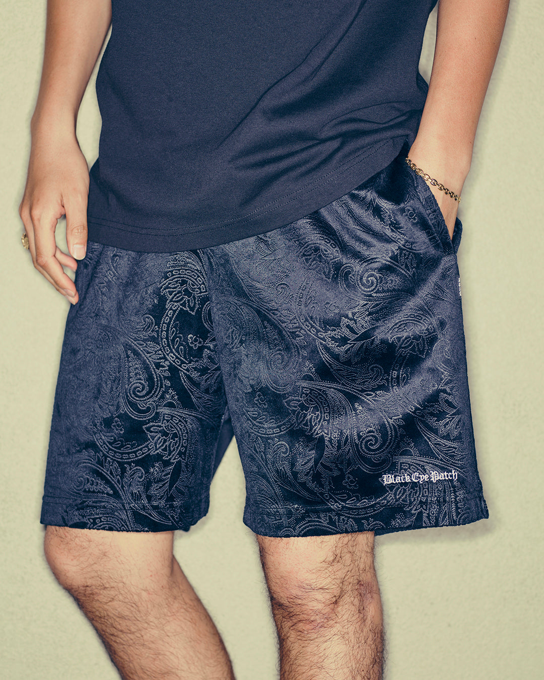 PAISLEY VELOUR SHORTS