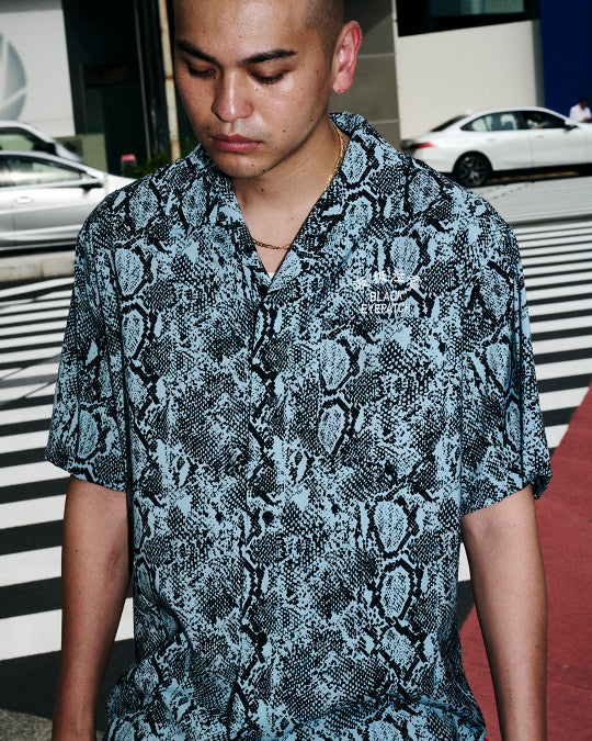 PYTHON HWC LABEL OPEN COLLARED S/S SHIRT