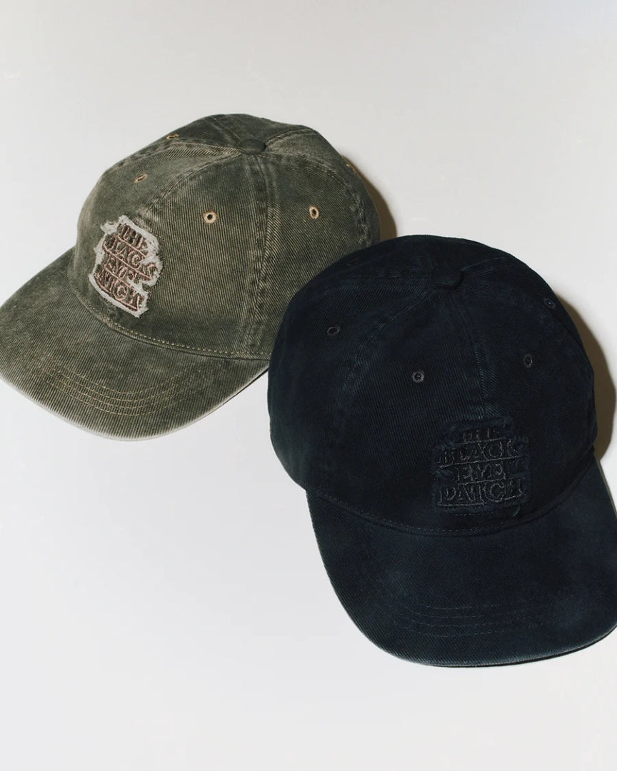 Black Eye Patch RAW OG LABEL WASHED CAP ブラックアイパッチ