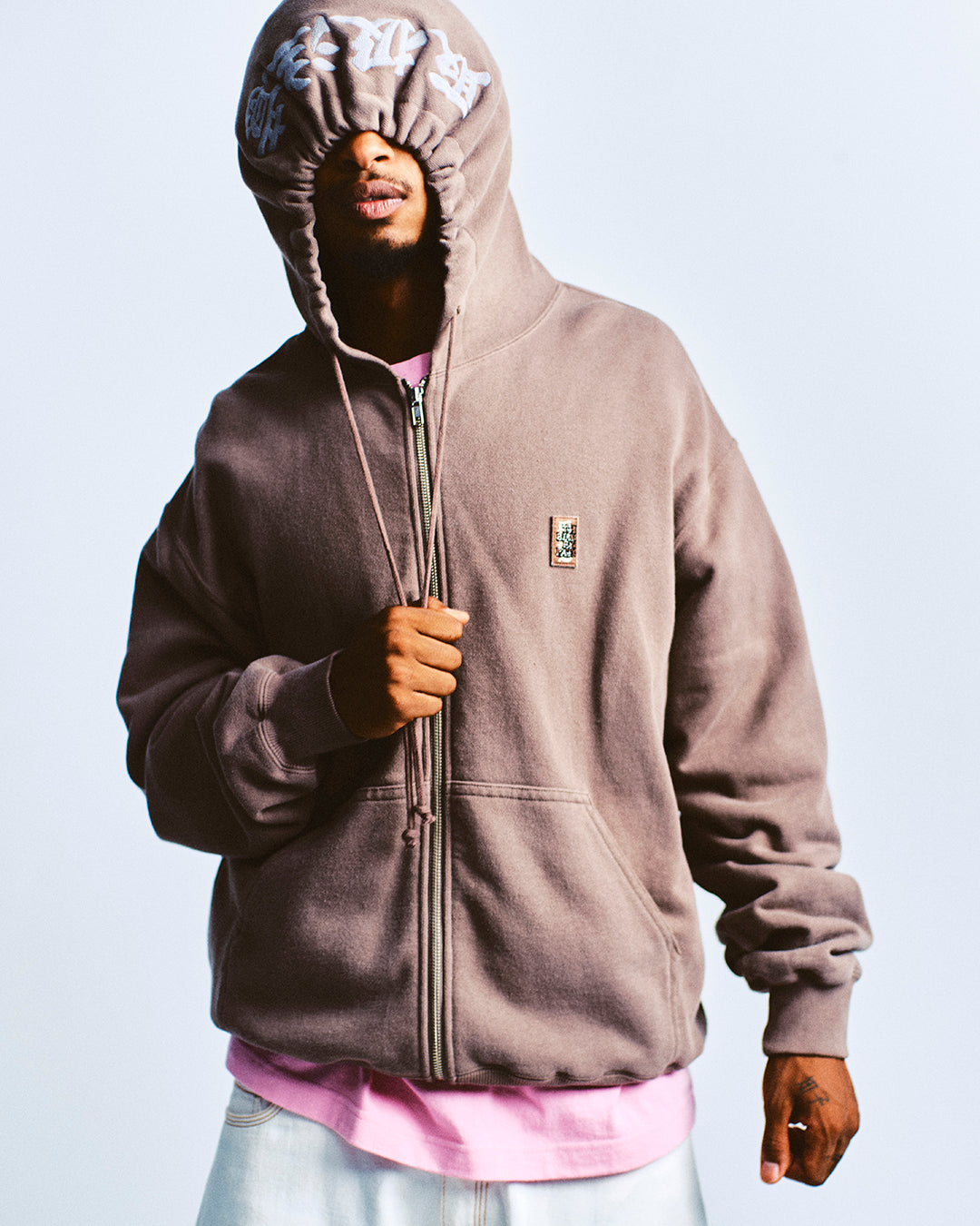 REFLECTOR EMBROIDERED SMALL HWC ZIP HOODIE