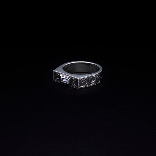 Antidote BUYERS CLUB Engraved Octagon Cutstone Ring アンチドートバイヤーズクラブ