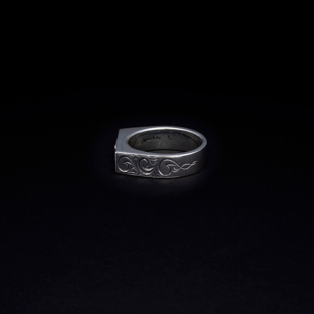 Antidote BUYERS CLUB Engraved Octagon Cutstone Ring アンチドートバイヤーズクラブ