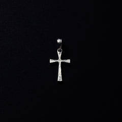 Engraved Tiny Cross Pendant (Silver)