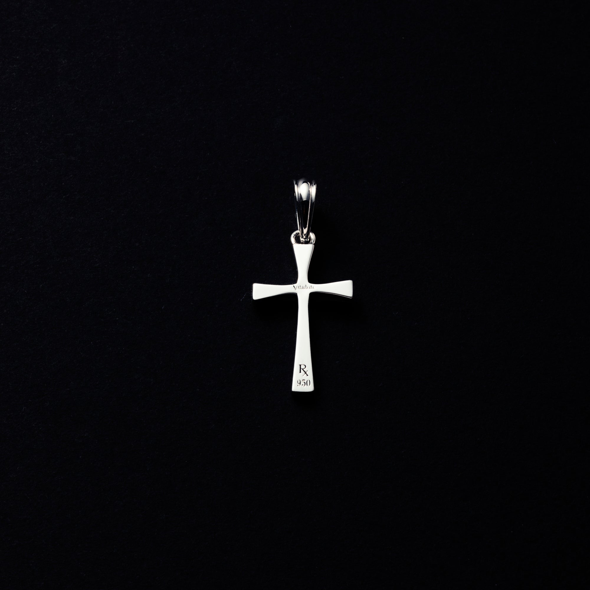 Engraved Tiny Cross Pendant (Silver)