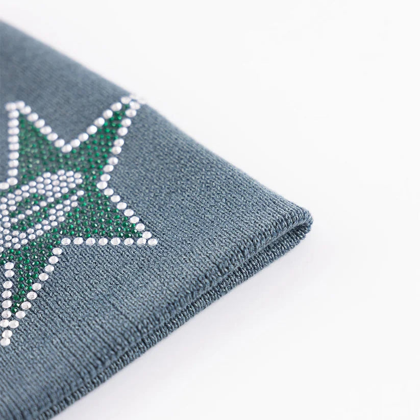 Rhinestone We Star Logo Beanie