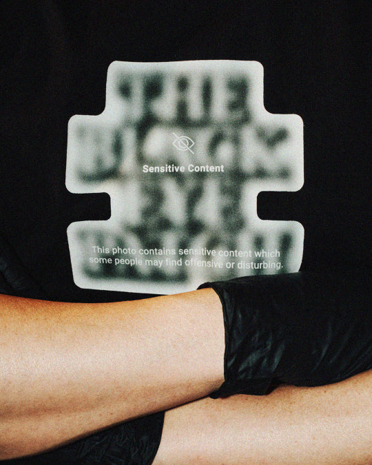 SENSITIVE CONTENT OG LABEL TEE