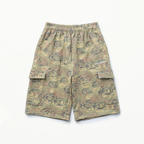 Camo Sweat Cargo Shorts