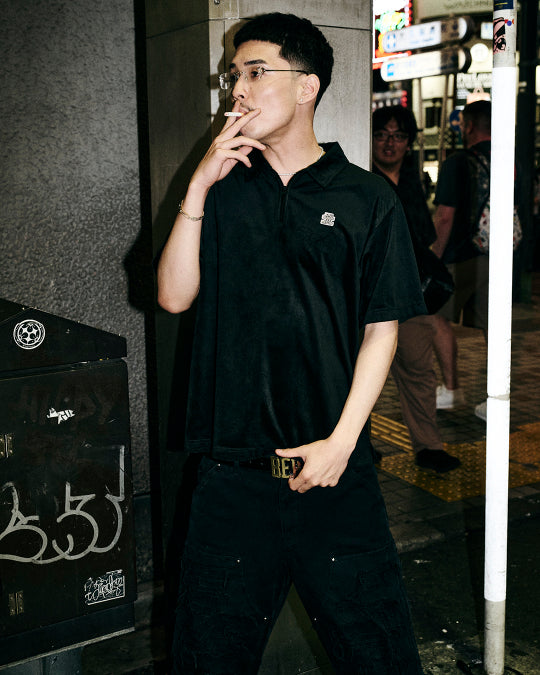 SMALL OG VELOUR PULLOVER S/S SHIRT