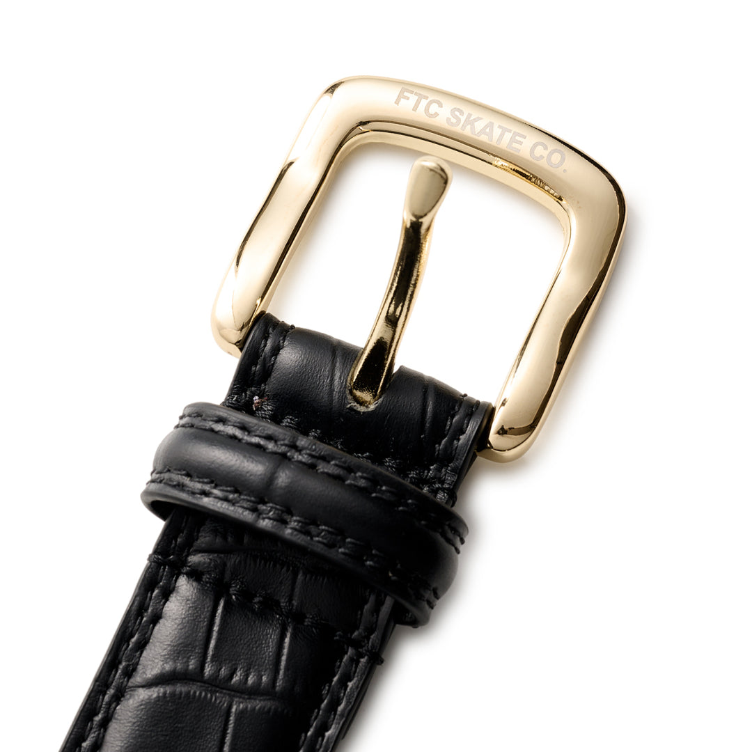 CROC LEATHER BELT