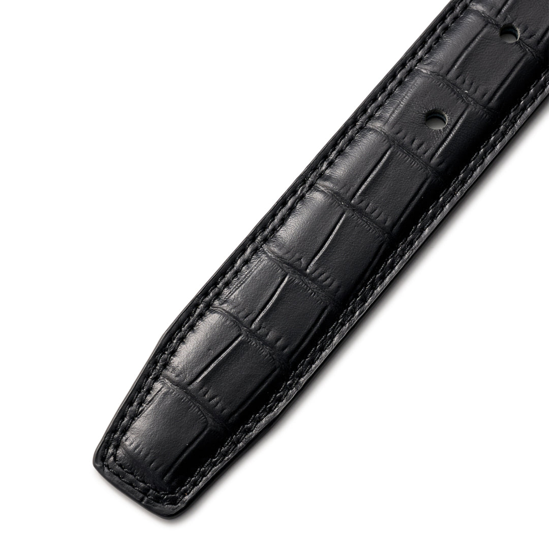 CROC LEATHER BELT