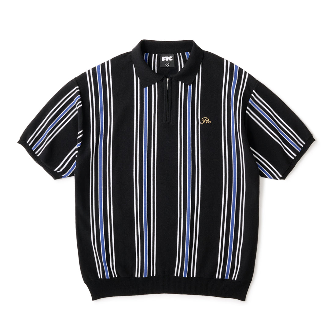 FTC エフティーシー STRIPE KNIT POLO (BLACK) のオンライン通販