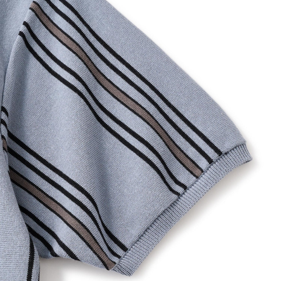 STRIPE KNIT POLO
