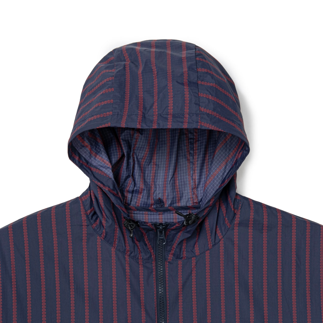 Stripe Nylon Hooded Jacket