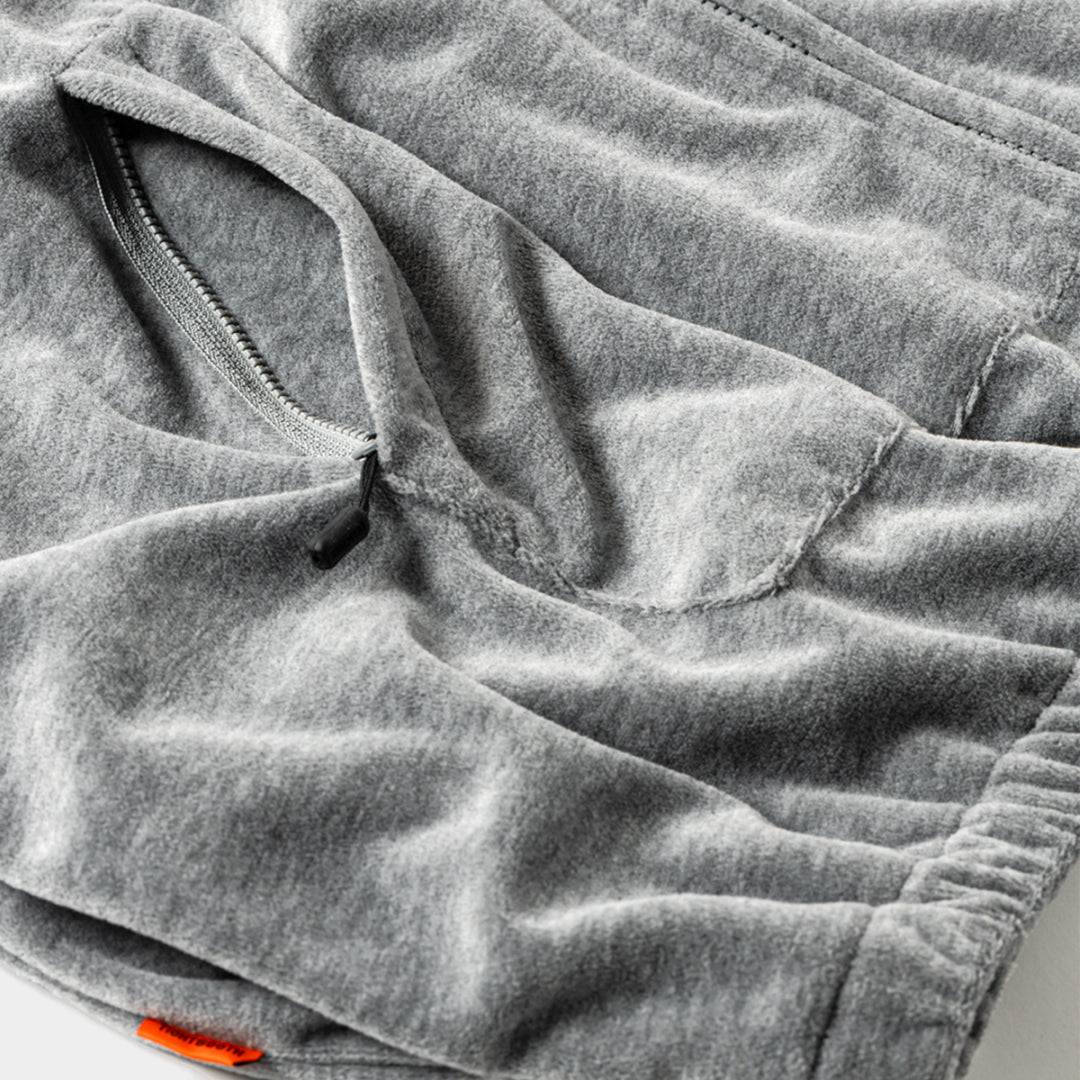 VELOUR PIPING HOODED JKT