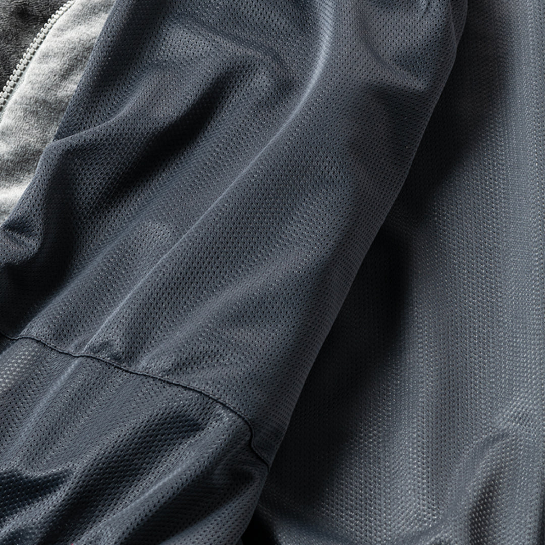 VELOUR PIPING HOODED JKT