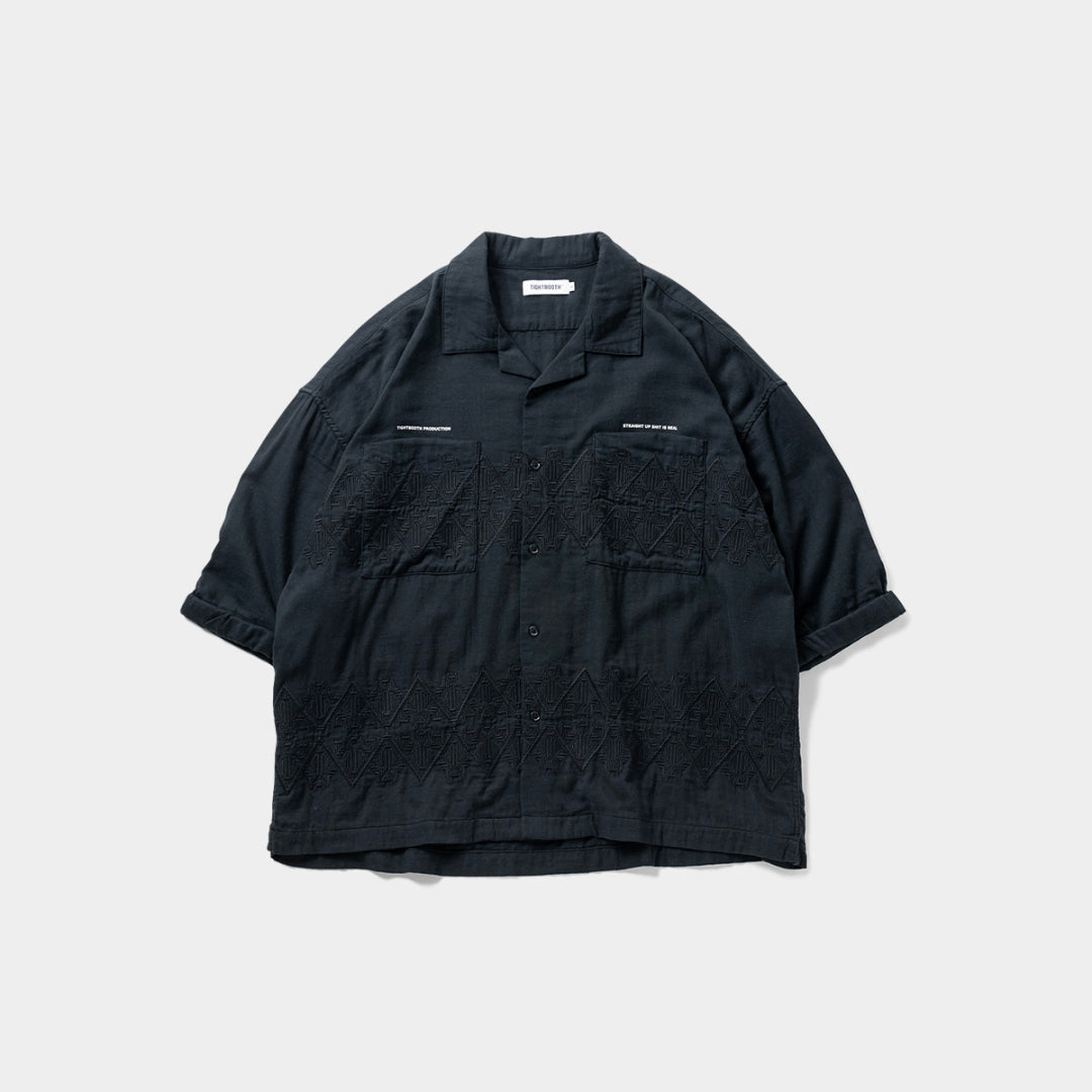 TIGHTBOOTH DIAMOND ROLL-UP SHIRT (BLACK) タイトブースの