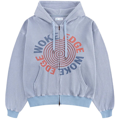 Washed Thermal Zip Hoodie
