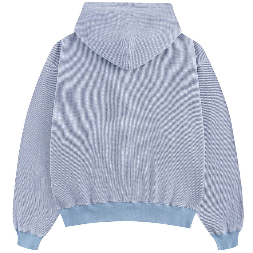 Washed Thermal Zip Hoodie