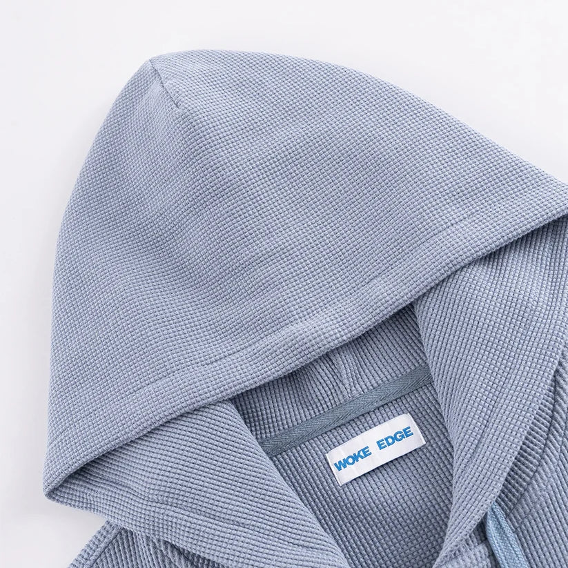 Washed Thermal Zip Hoodie