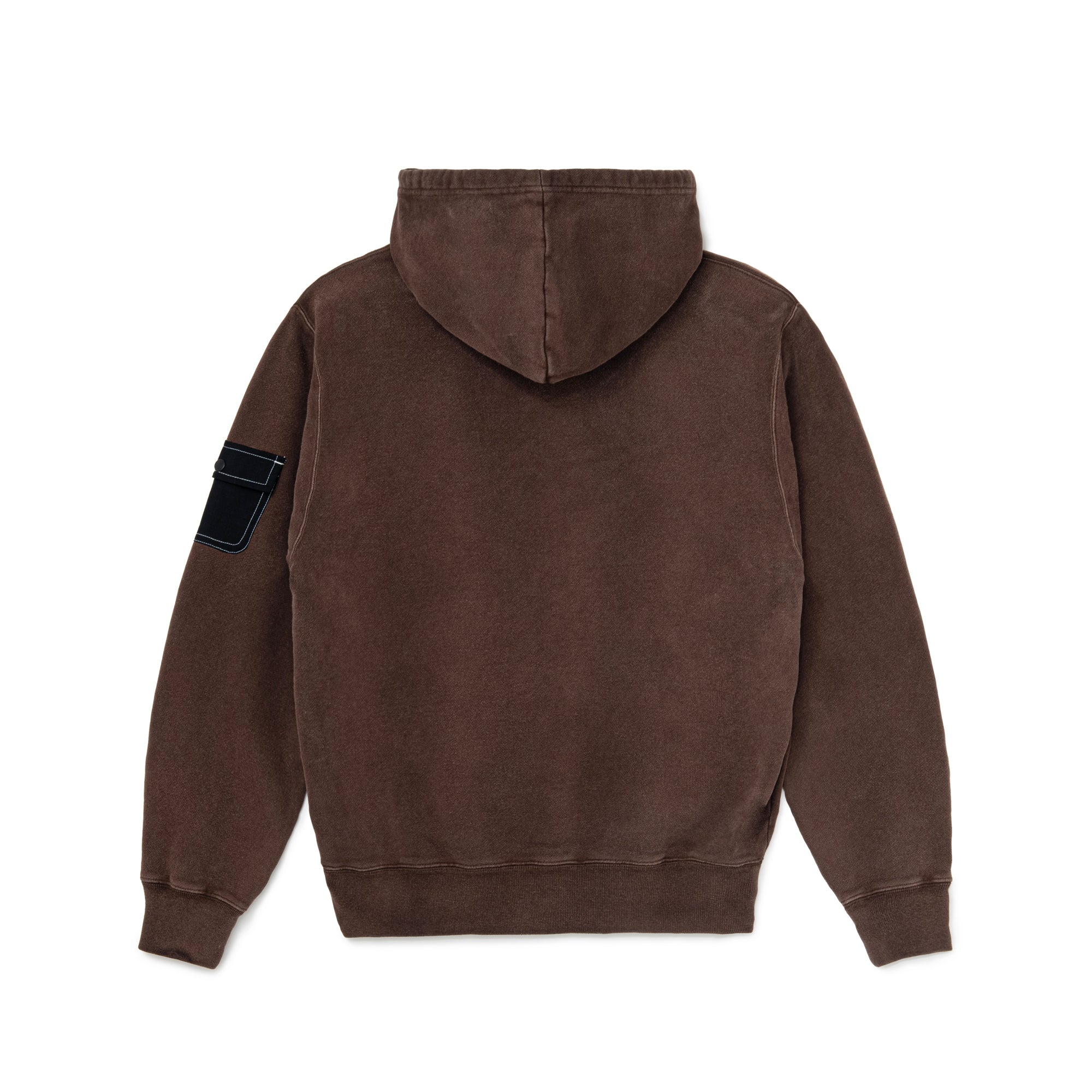 Washed Cargo Pocket Zip Hoodie