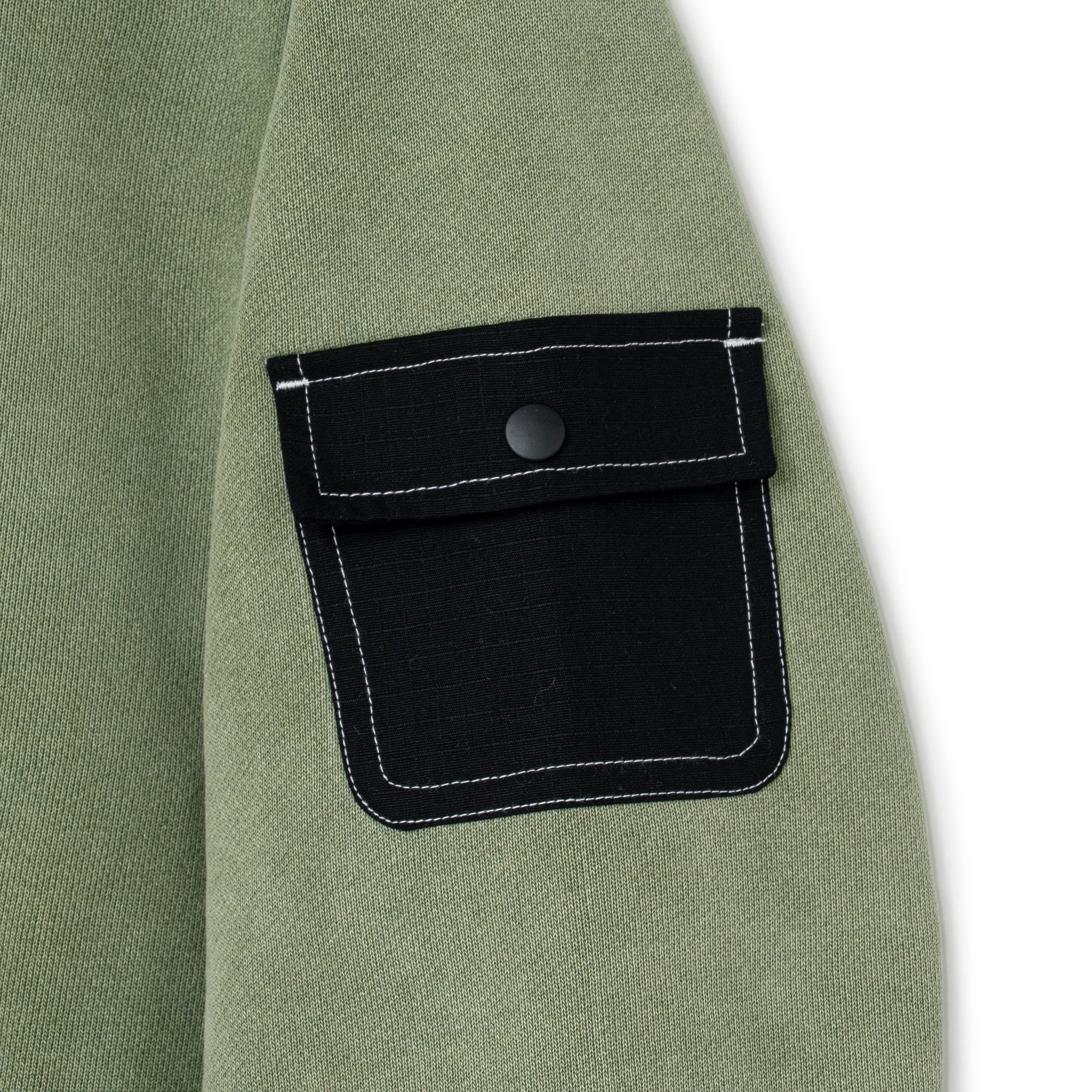 Washed Cargo Pocket Zip Hoodie