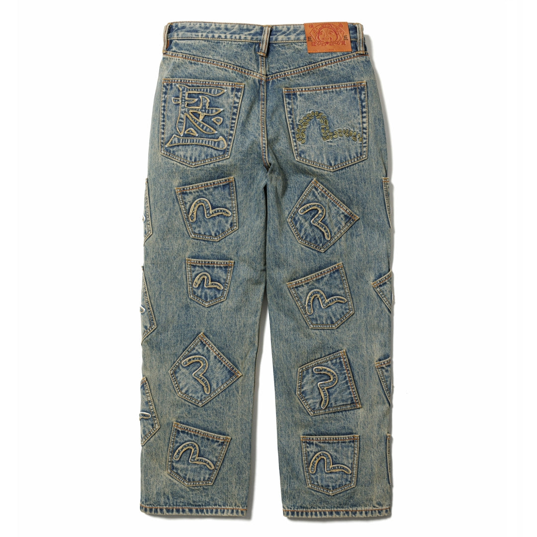 MANY POCKET DENIM PANTS(xEVISU)