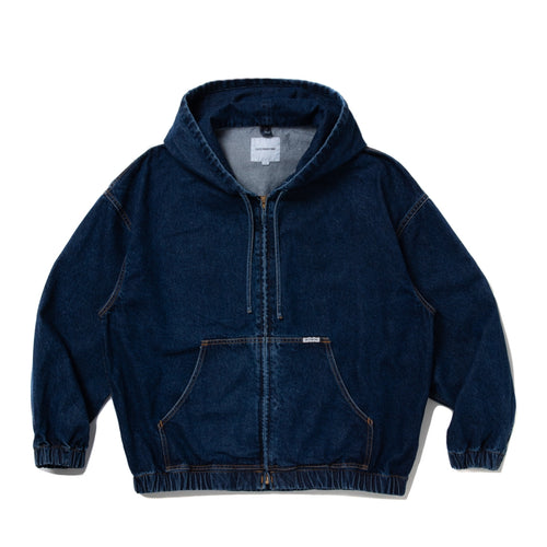 12.5oz Denim Zip Up Hooded Jacket