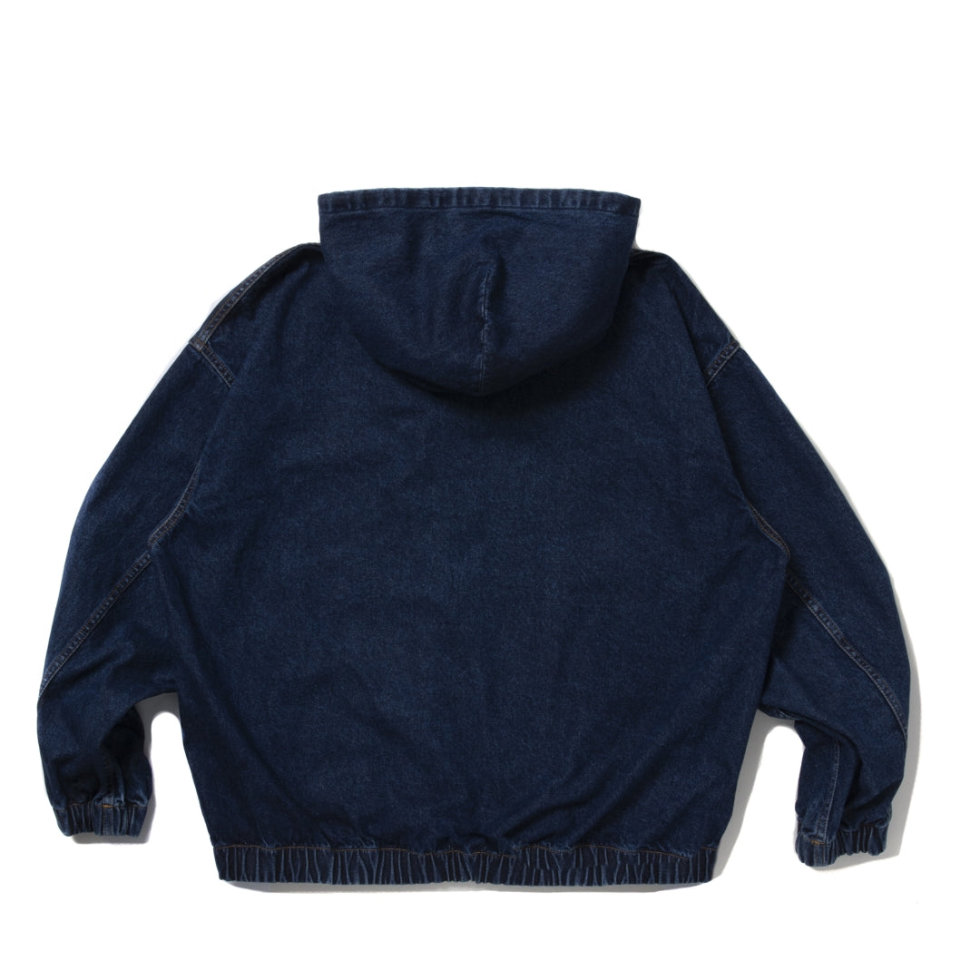 12.5oz Denim Zip Up Hooded Jacket