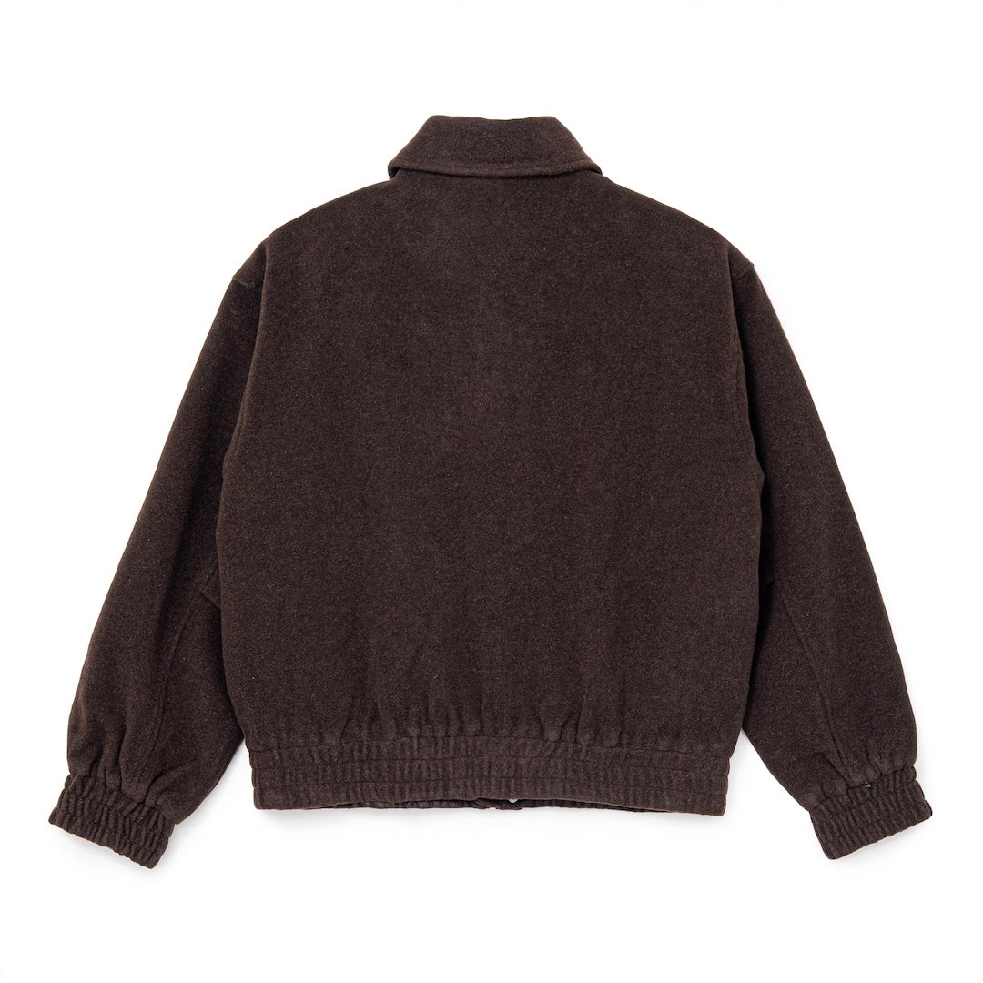 Wool-Blend Stand-Collar Jacket
