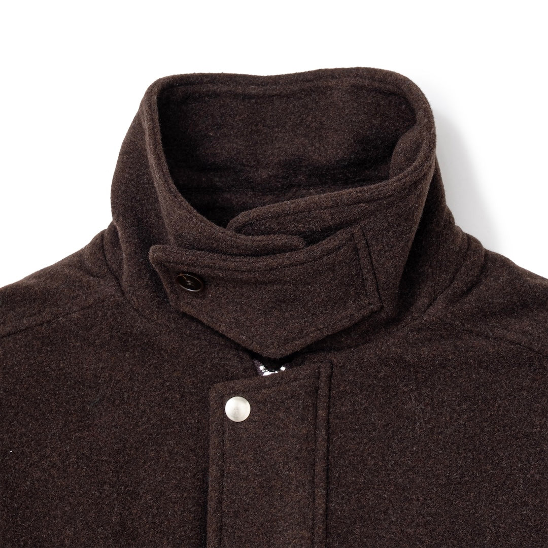 Wool-Blend Stand-Collar Jacket